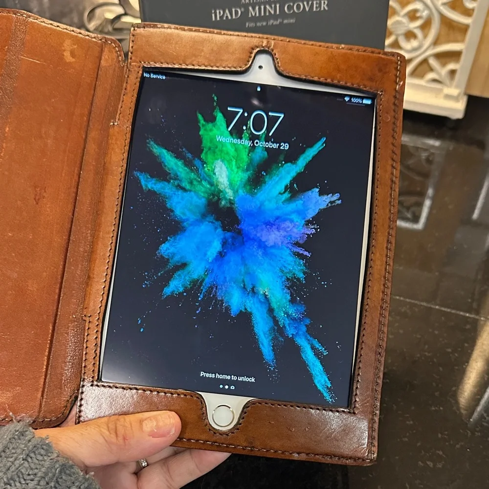 Restoration Hardware Brown Leather iPad Mini Cover